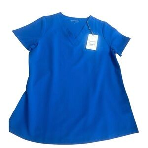 Mandala’s Women’s W 1 Pocket Scrub Top Royal Blue Size Small New With Tags